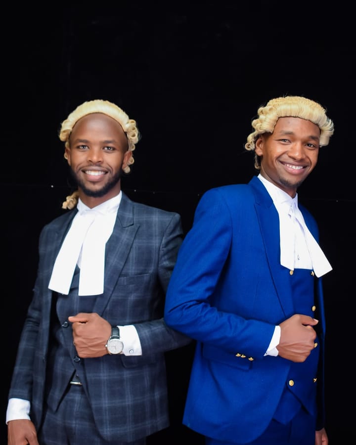 Founding partners Kelvin K. Korir and Geoffrey K. Ng'eno in court dress